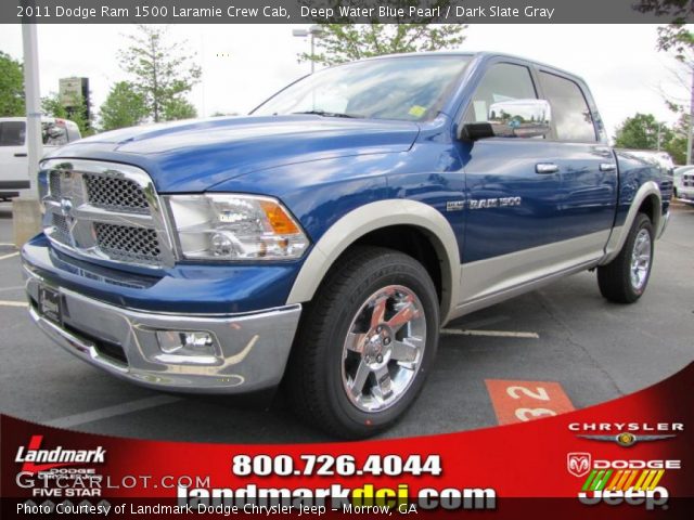 2011 Dodge Ram 1500 Laramie Crew Cab in Deep Water Blue Pearl