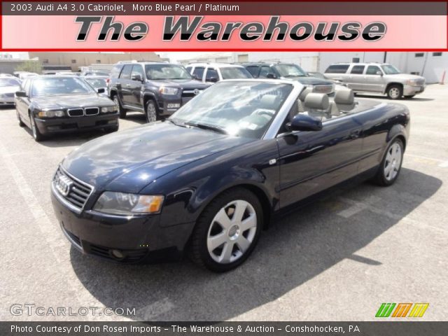 2003 Audi A4 3.0 Cabriolet in Moro Blue Pearl