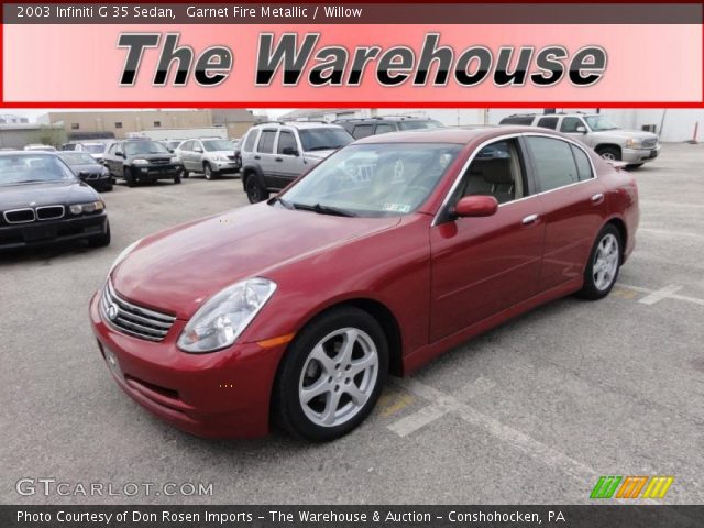 2003 Infiniti G 35 Sedan in Garnet Fire Metallic