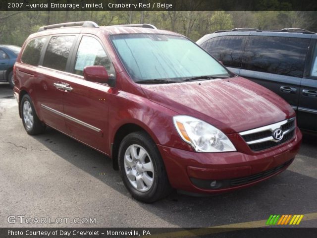 2007 Hyundai Entourage Limited in Cranberry Red