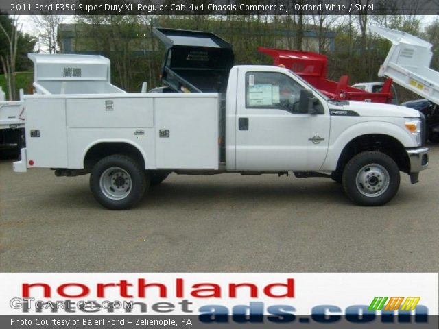 2011 Ford F350 Super Duty XL Regular Cab 4x4 Chassis Commercial in Oxford White
