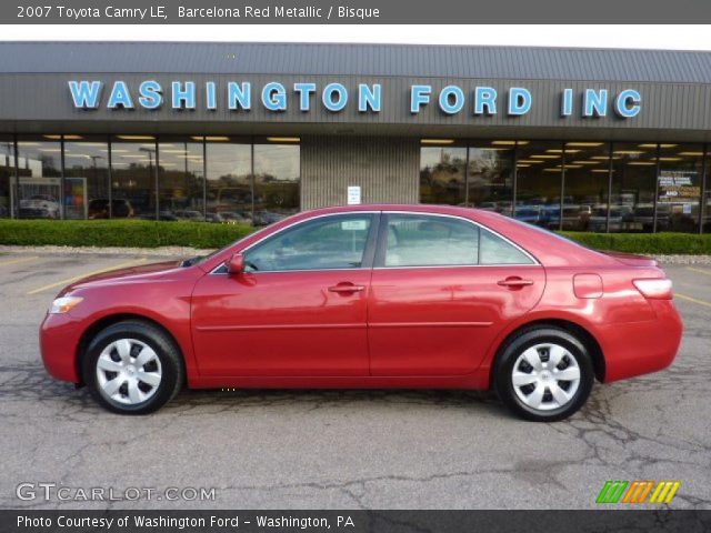 2007 Toyota Camry LE in Barcelona Red Metallic