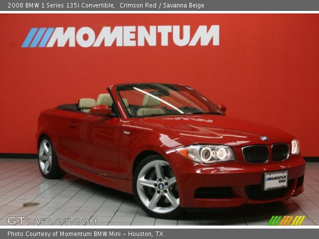 2008 BMW 1 Series 135i Convertible in Crimson Red