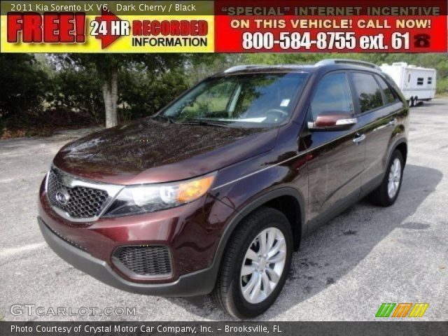 2011 Kia Sorento LX V6 in Dark Cherry