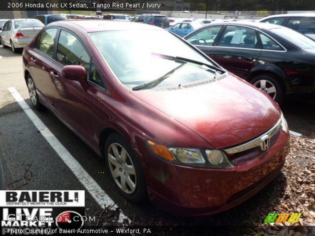 2006 Honda Civic LX Sedan in Tango Red Pearl