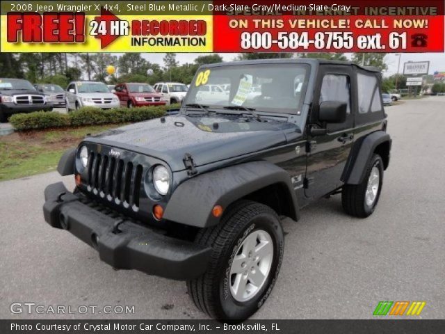 2008 Jeep Wrangler X 4x4 in Steel Blue Metallic