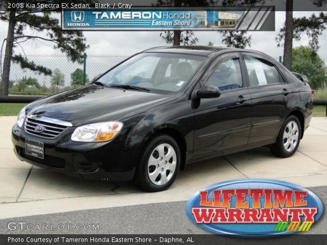 2008 Kia Spectra EX Sedan in Black