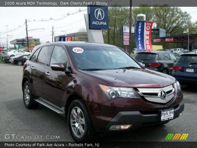 2008 Acura MDX Technology in Dark Cherry Pearl