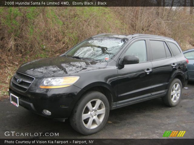 2008 Hyundai Santa Fe Limited 4WD in Ebony Black