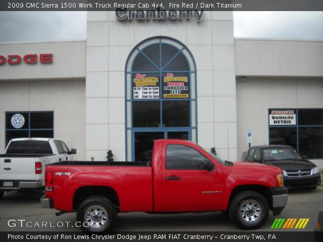 2009 GMC Sierra 1500 Work Truck Regular Cab 4x4 in Fire Red