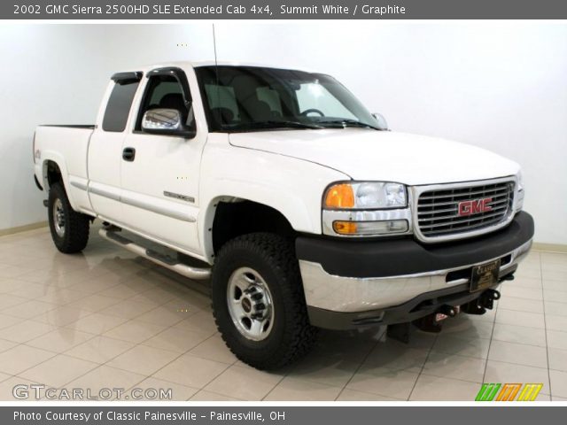 2002 GMC Sierra 2500HD SLE Extended Cab 4x4 in Summit White