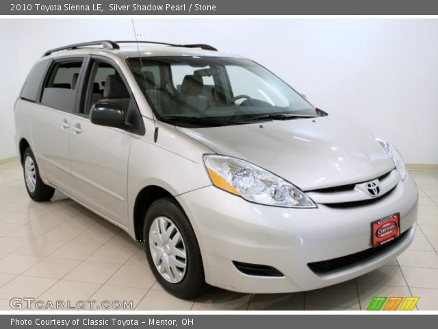 2010 Toyota Sienna LE in Silver Shadow Pearl