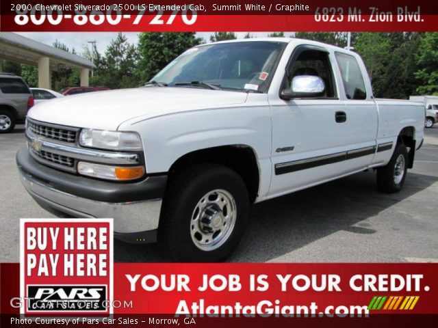 2000 Chevrolet Silverado 2500 LS Extended Cab in Summit White