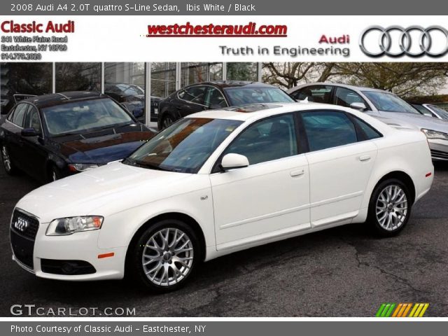 2008 Audi A4 2.0T quattro S-Line Sedan in Ibis White