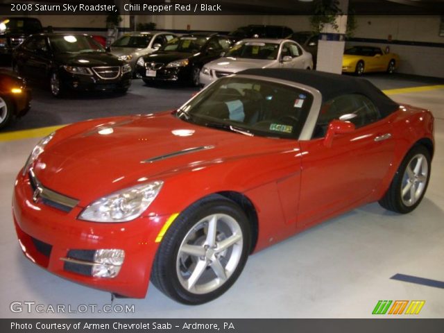 2008 Saturn Sky Roadster in Chili Pepper Red