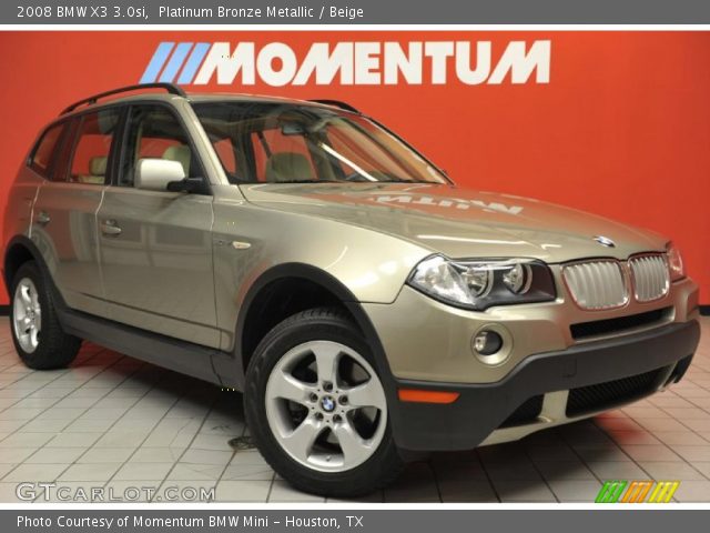 2008 BMW X3 3.0si in Platinum Bronze Metallic