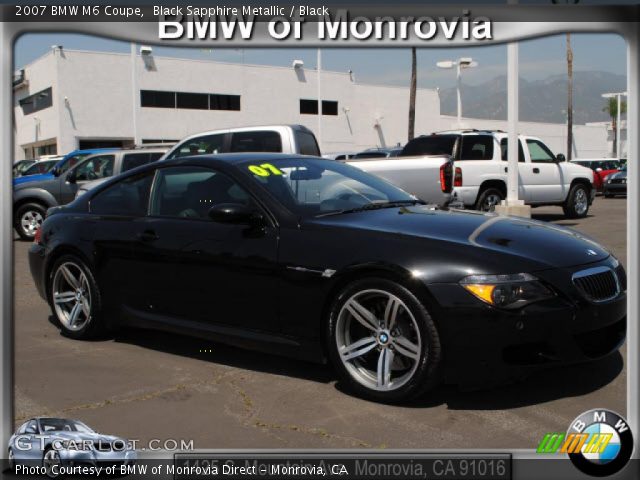 2007 BMW M6 Coupe in Black Sapphire Metallic
