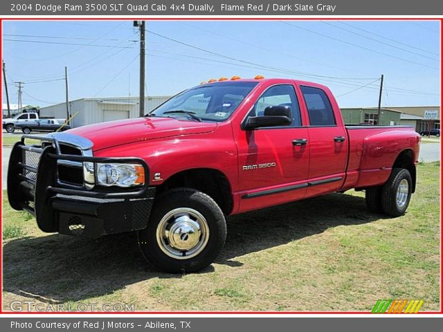 2004 Dodge Ram 3500 SLT Quad Cab 4x4 Dually in Flame Red