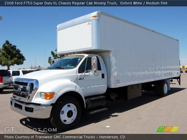 2008 Ford F750 Super Duty XL Chassis Regular Cab Moving Truck in Oxford White