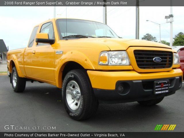 2008 Ford Ranger Sport SuperCab in Grabber Orange