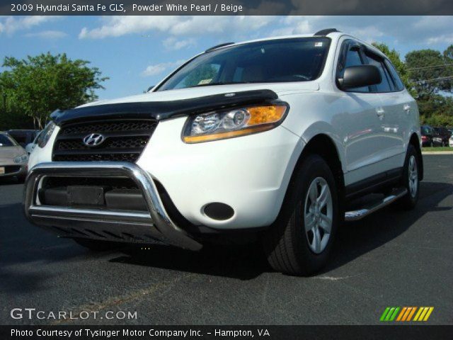 2009 Hyundai Santa Fe GLS in Powder White Pearl