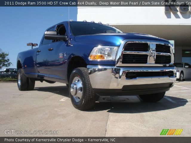 2011 Dodge Ram 3500 HD ST Crew Cab 4x4 Dually in Deep Water Blue Pearl