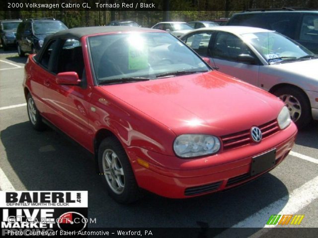 2000 Volkswagen Cabrio GL in Tornado Red