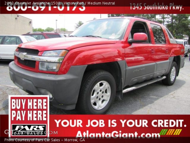 2003 Chevrolet Avalanche 1500 in Victory Red