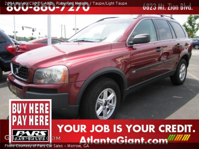 2004 Volvo XC90 T6 AWD in Ruby Red Metallic