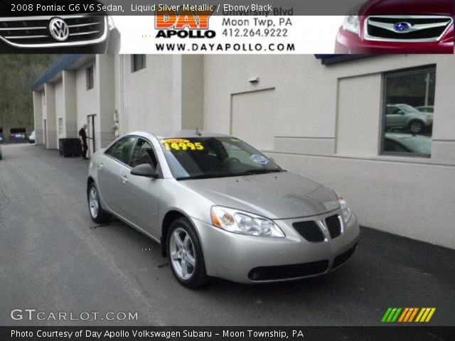 2008 Pontiac G6 V6 Sedan in Liquid Silver Metallic