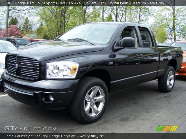 2008 Dodge Ram 1500 Sport Quad Cab 4x4 in Brilliant Black Crystal Pearl