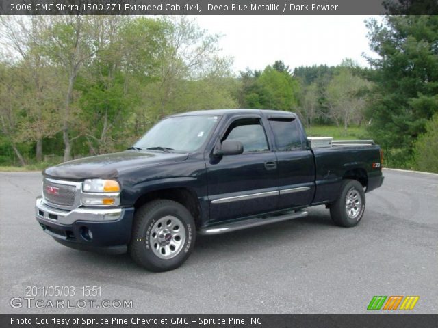 2006 GMC Sierra 1500 Z71 Extended Cab 4x4 in Deep Blue Metallic