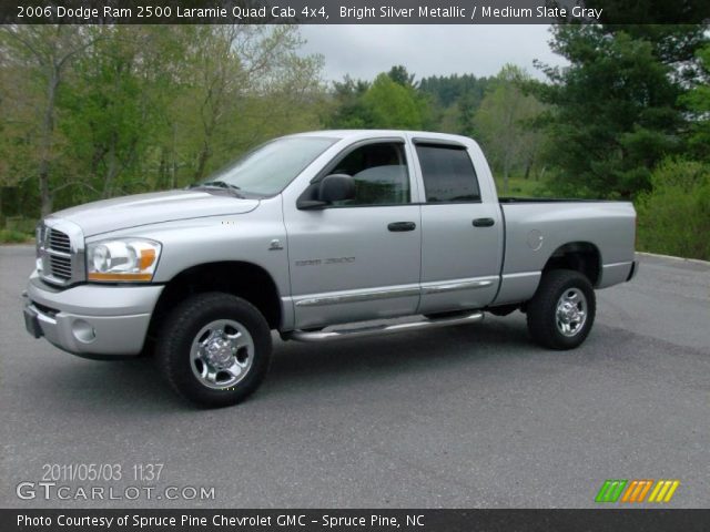 2006 Dodge Ram 2500 Laramie Quad Cab 4x4 in Bright Silver Metallic