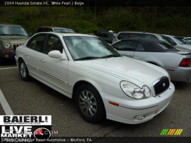 2004 Hyundai Sonata V6 in White Pearl