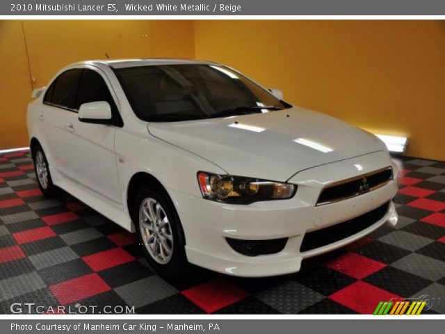 2010 Mitsubishi Lancer ES in Wicked White Metallic