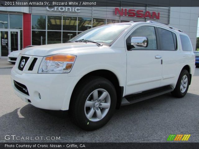 2011 Nissan Armada SV in Blizzard White