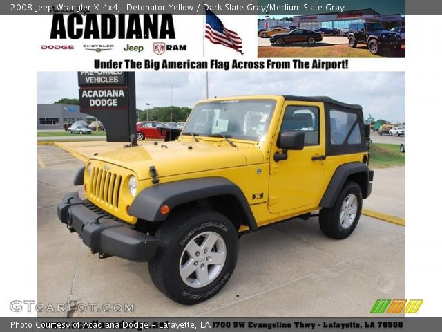 2008 Jeep Wrangler X 4x4 in Detonator Yellow