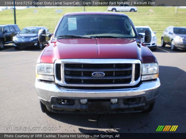 2004 Ford F250 Super Duty Lariat SuperCab in Dark Toreador Red Metallic