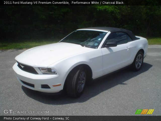 2011 Ford Mustang V6 Premium Convertible in Performance White