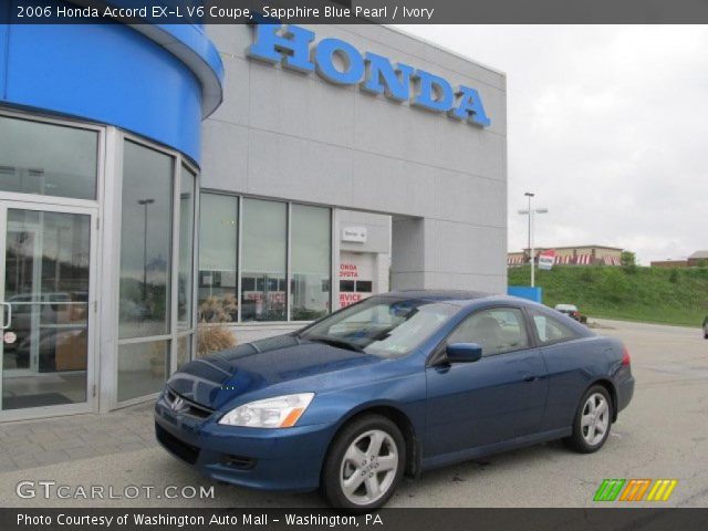 2006 Honda Accord EX-L V6 Coupe in Sapphire Blue Pearl