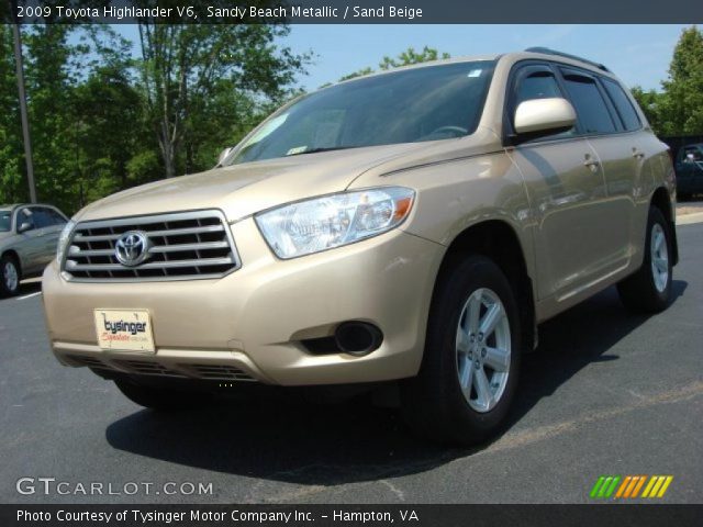 2009 Toyota Highlander V6 in Sandy Beach Metallic
