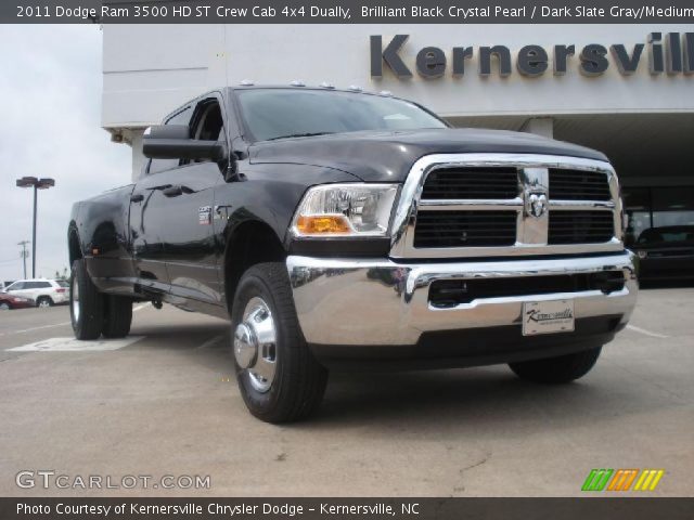 2011 Dodge Ram 3500 HD ST Crew Cab 4x4 Dually in Brilliant Black Crystal Pearl