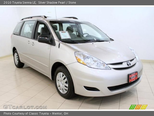 2010 Toyota Sienna LE in Silver Shadow Pearl