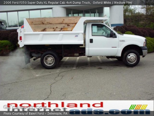 Oxford White 2006 Ford F350 Super Duty Xl Regular Cab 4x4 Dump Truck Medium Flint Interior 1065