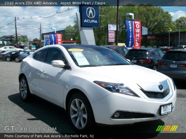 2010 Acura ZDX AWD Advance in Aspen White Pearl