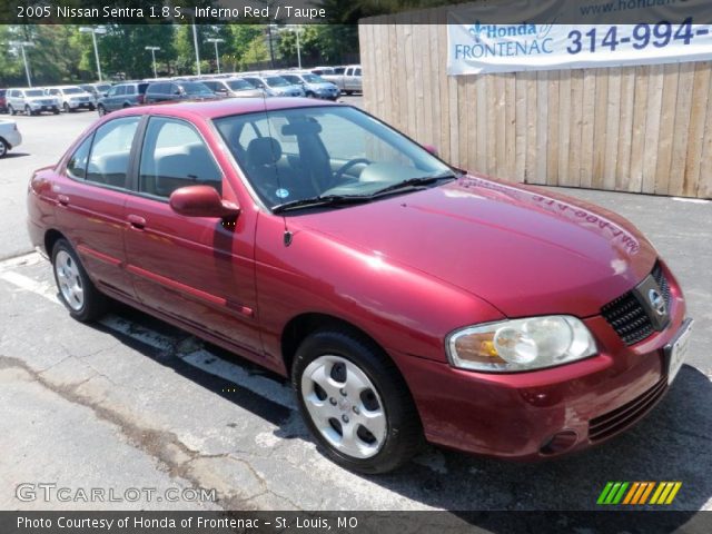 2005 Nissan Sentra 1.8 S in Inferno Red