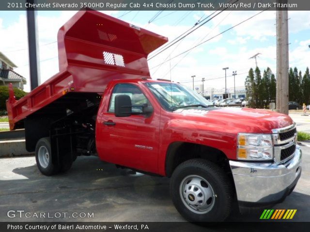 2011 Chevrolet Silverado 3500HD Regular Cab 4x4 Chassis Dump Truck in Victory Red