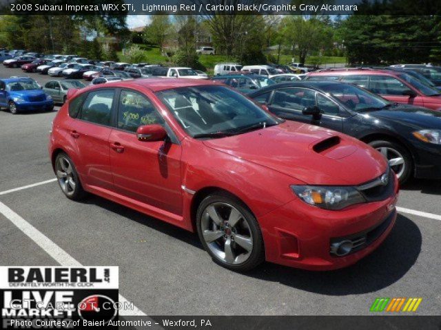 2008 Subaru Impreza WRX STi in Lightning Red
