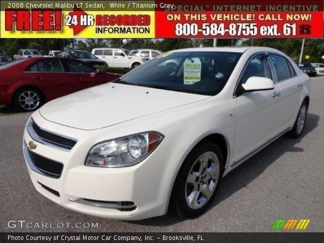 2008 Chevrolet Malibu LT Sedan in White