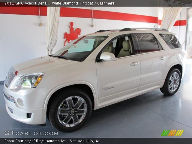 2011 GMC Acadia Denali in White Diamond Tintcoat